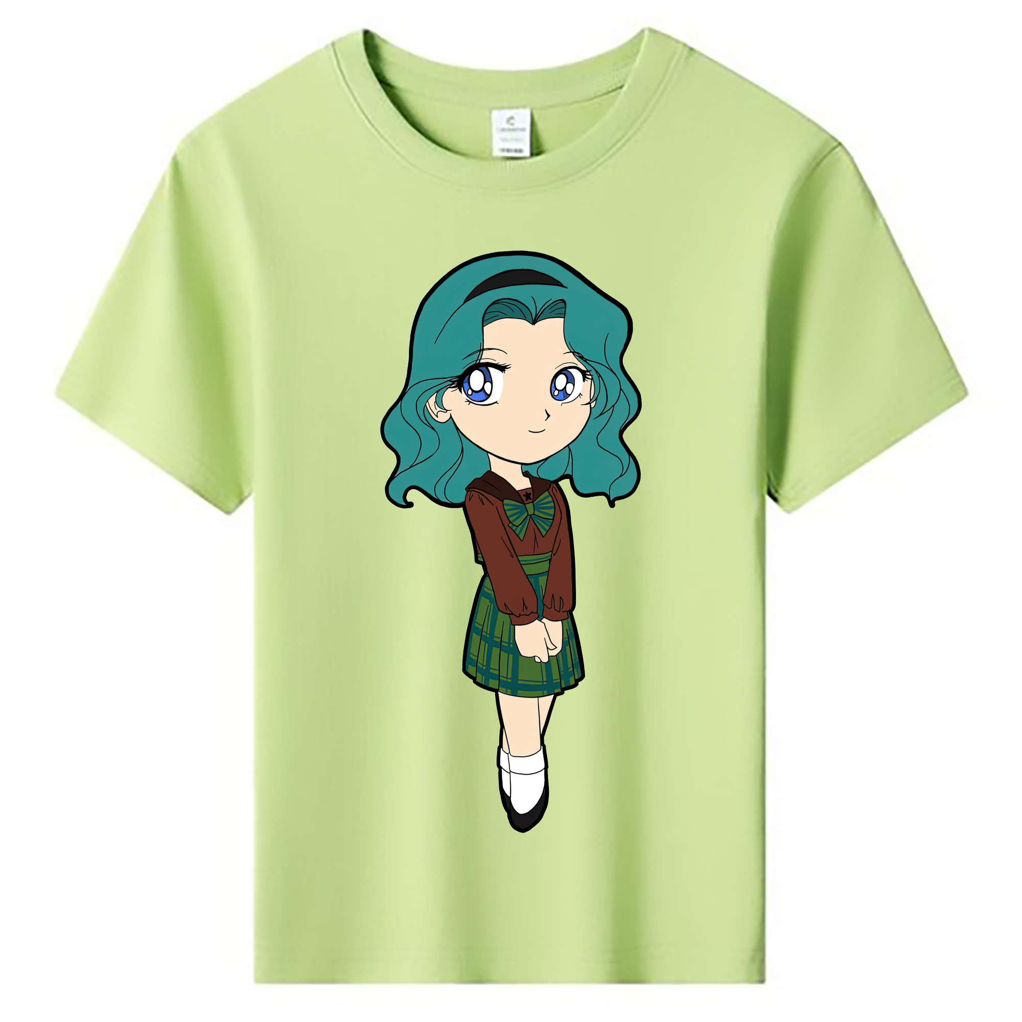 （画像用） 美少女戦士セーラームーン 海王 みちる（かいおう みちる） Sailor Moon Kaiou Michiru 綿100％キッズTシャツ（フロントプリント）